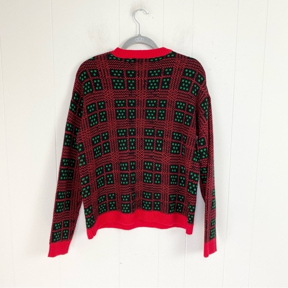 UGLY CHRISTMAS SWEATER No Boundaries Santa's Bestie Women's Size L (11-13) - Picture 2 of 10